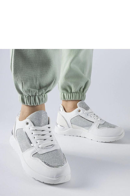   Białe sneakersy z ozdobną nitką Facondo - Solea 