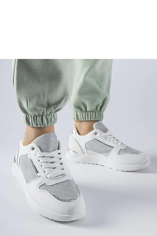   Białe sneakersy z ozdobną nitką Facondo - Solea 