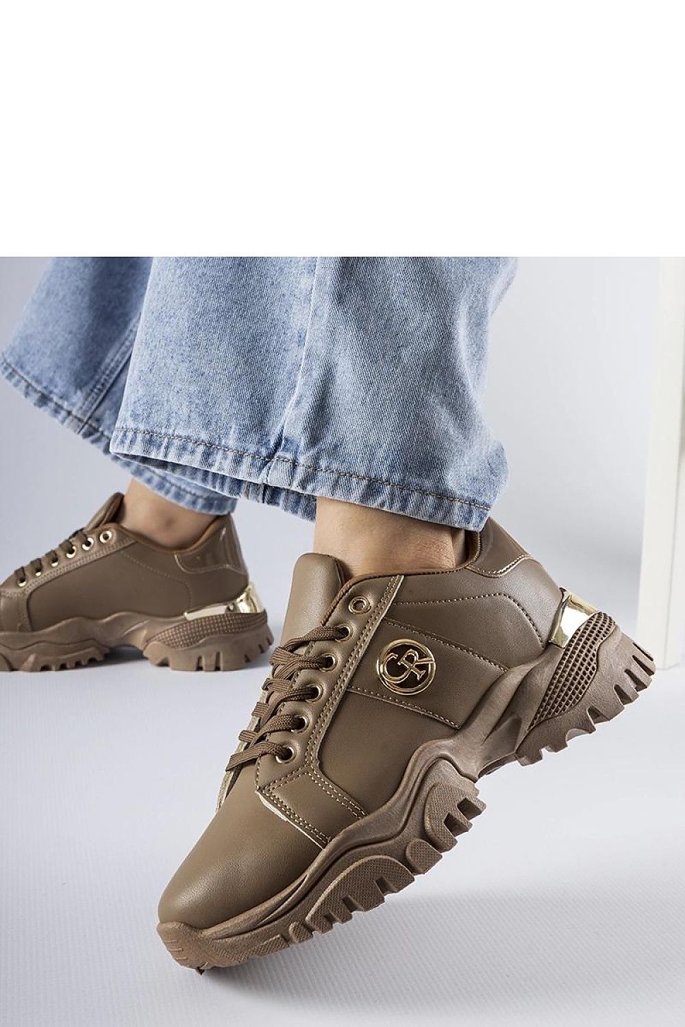   Brązowe sneakersy na masywnej podeszwie Arpaia - Solea 