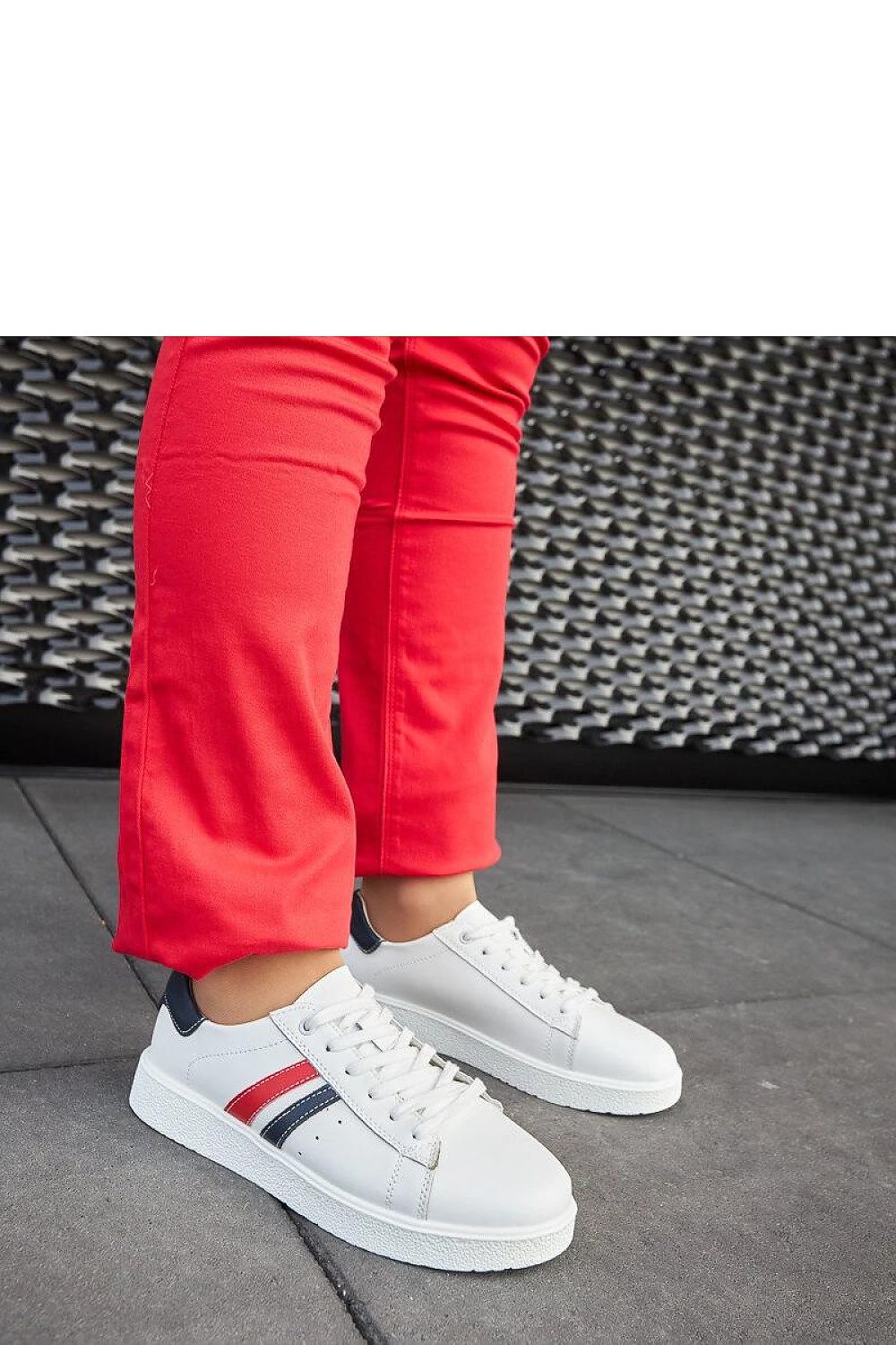   Białe skórzane wiązane sneakersy Camilla - Solea 
