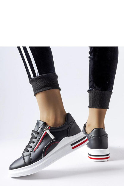   Czarne sneakersy na białej podeszwie Anaunia - Solea 