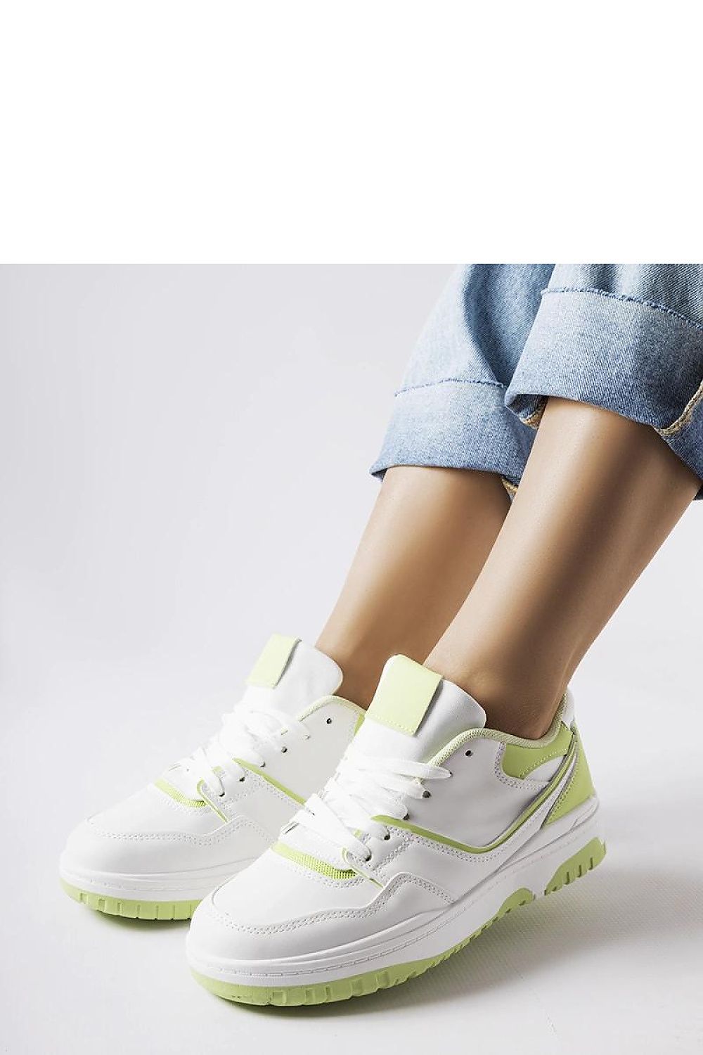   Biało-zielone sneakersy Barrette - Solea 