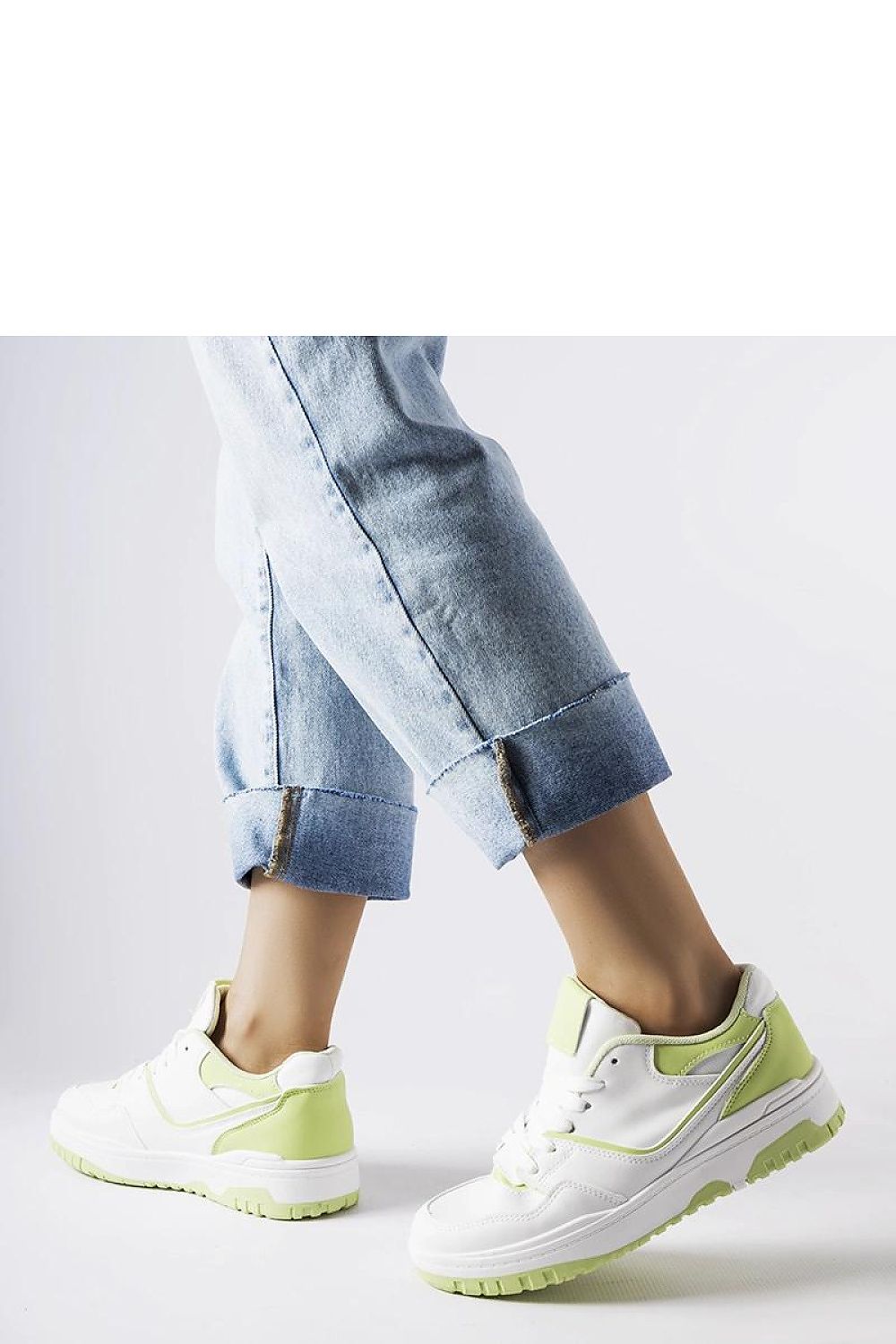   Biało-zielone sneakersy Barrette - Solea 