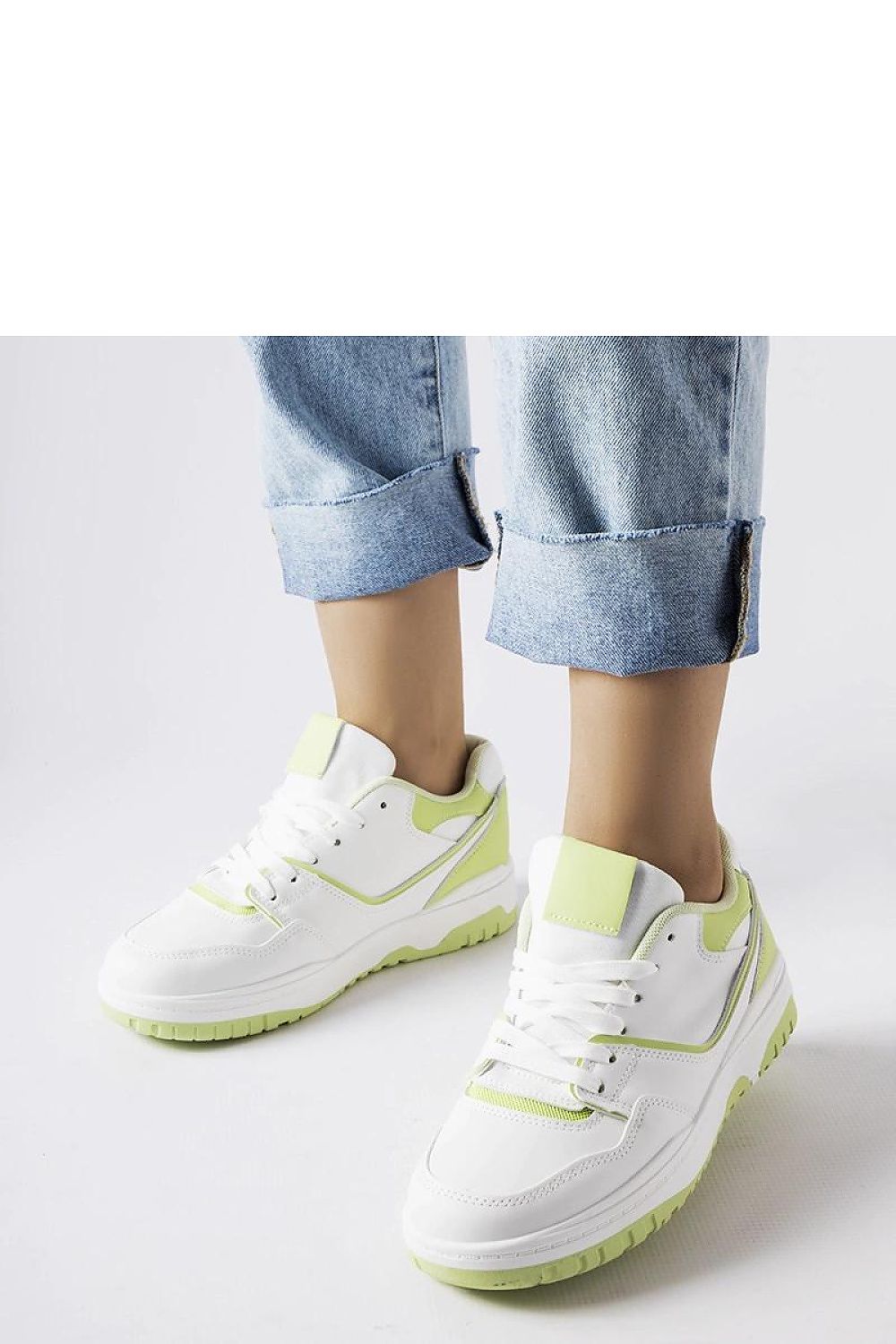   Biało-zielone sneakersy Barrette - Solea 