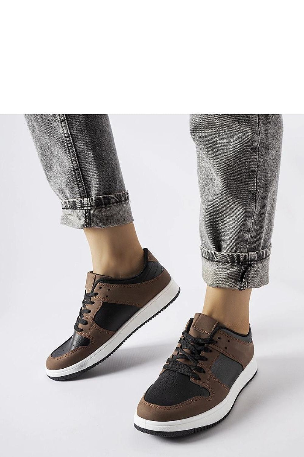   Brązowo-czarne sneakersy Jacqueline - Solea 