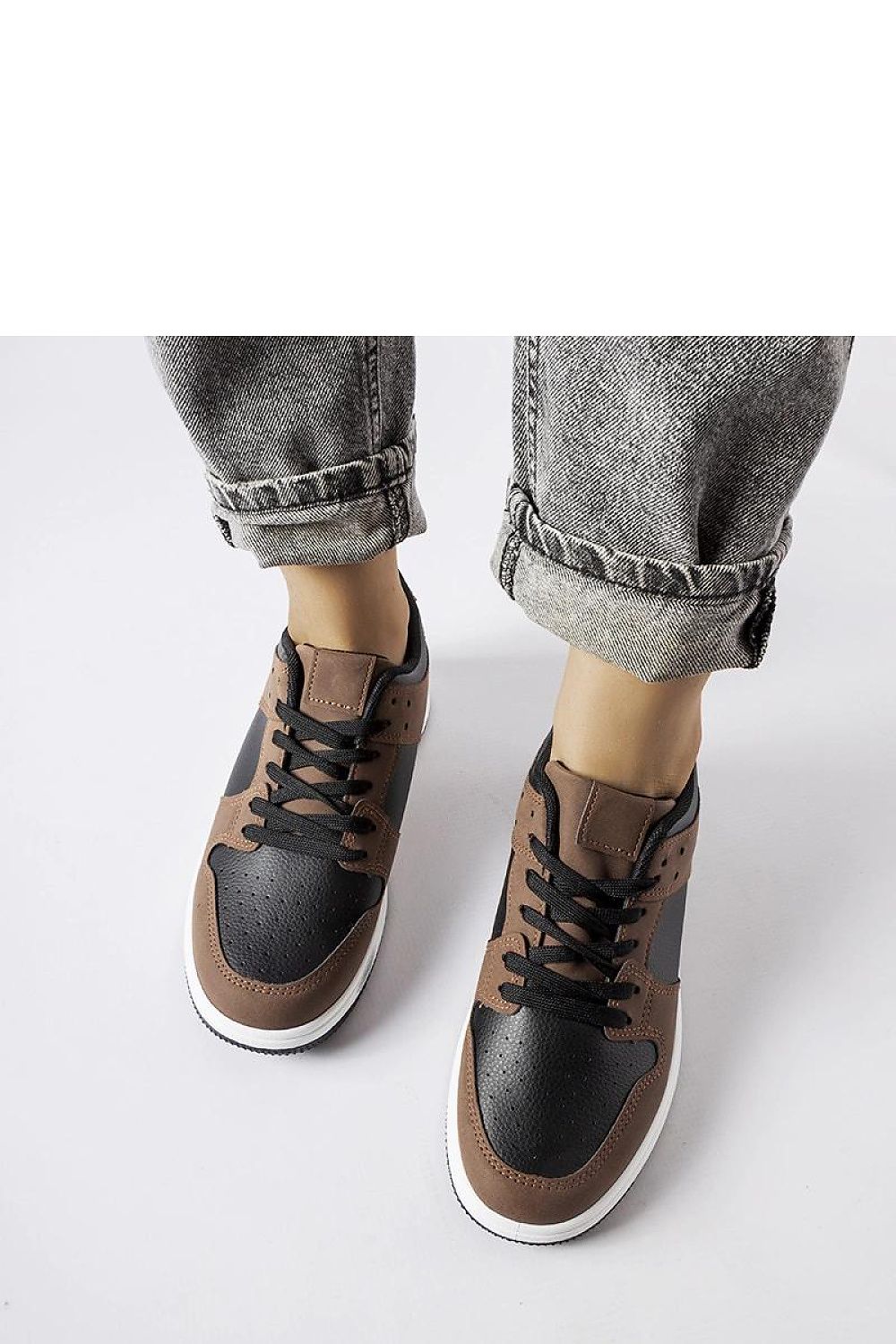   Brązowo-czarne sneakersy Jacqueline - Solea 
