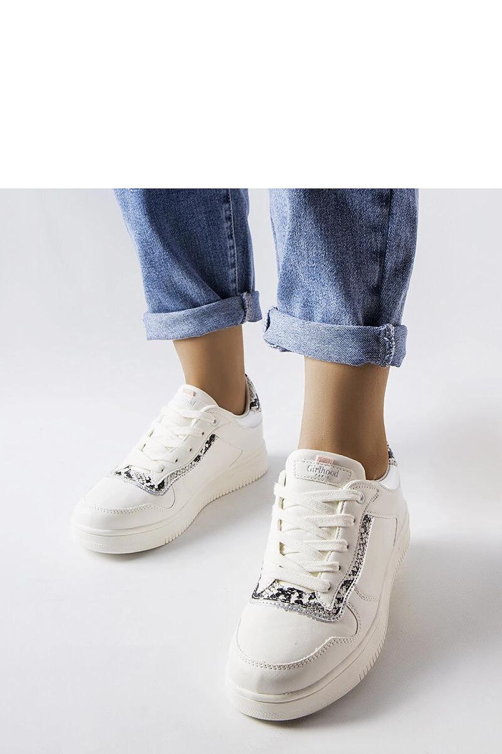   Białe sneakersy z eko skóry Nelma - Solea 