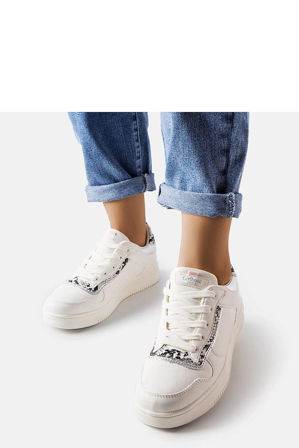   Białe sneakersy z eko skóry Nelma - Solea 