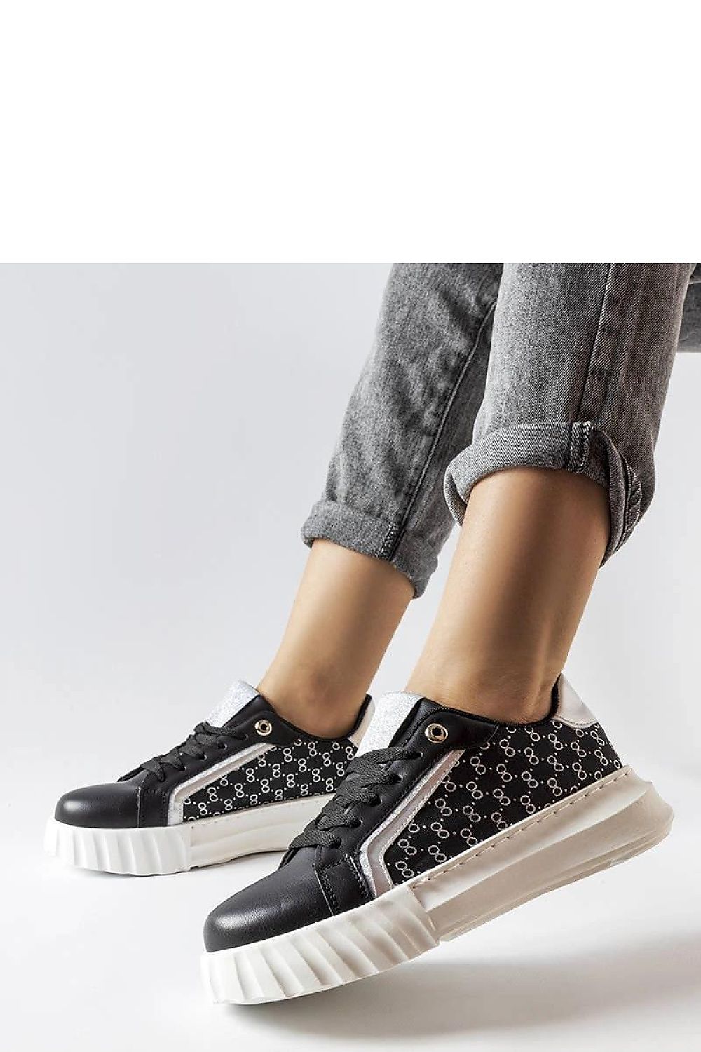   Czarne sneakersy na platformie Giuseppe - Solea 