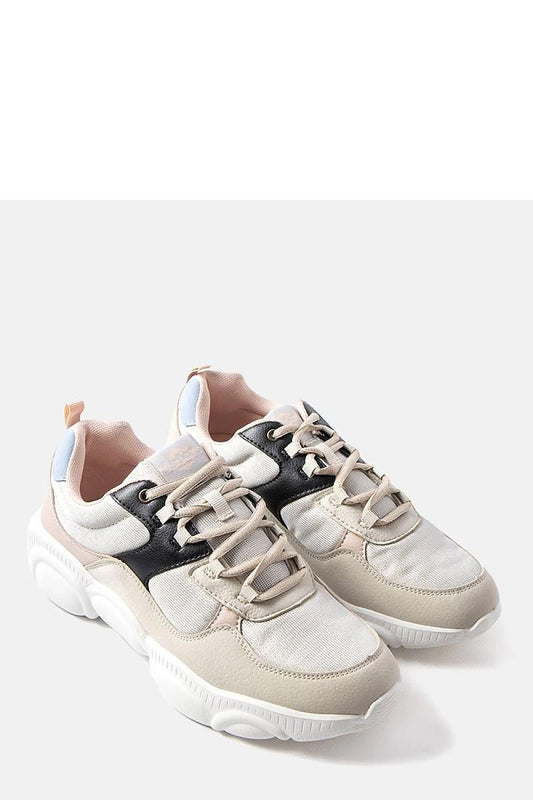   Beżowe buty sportowe damskie Lee Cooper LCWL-20-39-031 - Solea 