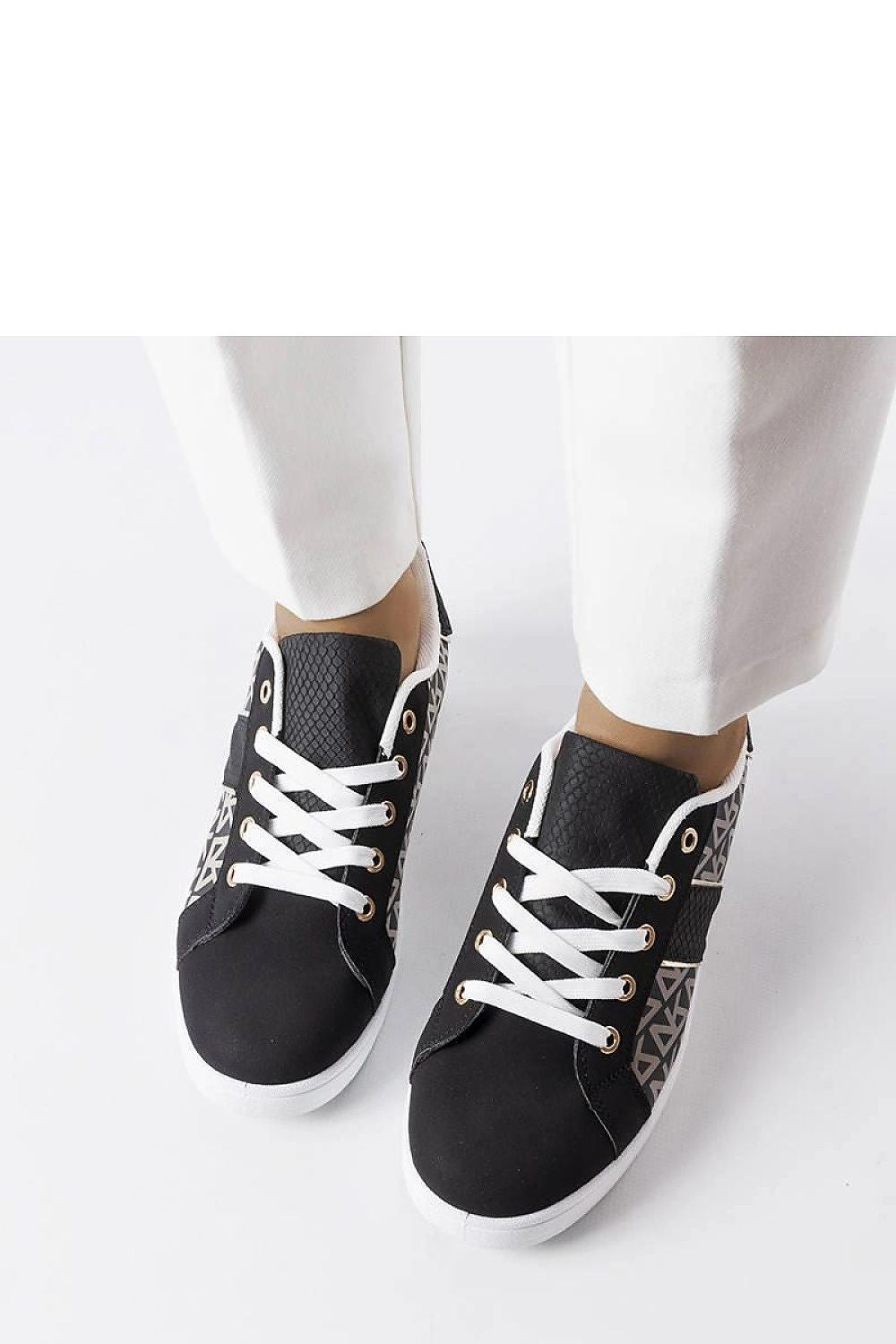   Czarne sneakersy zdobione monogramem Bolduc - Solea 