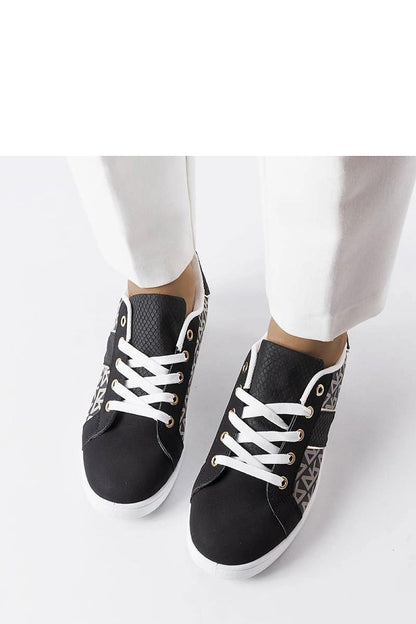   Czarne sneakersy zdobione monogramem Bolduc - Solea 