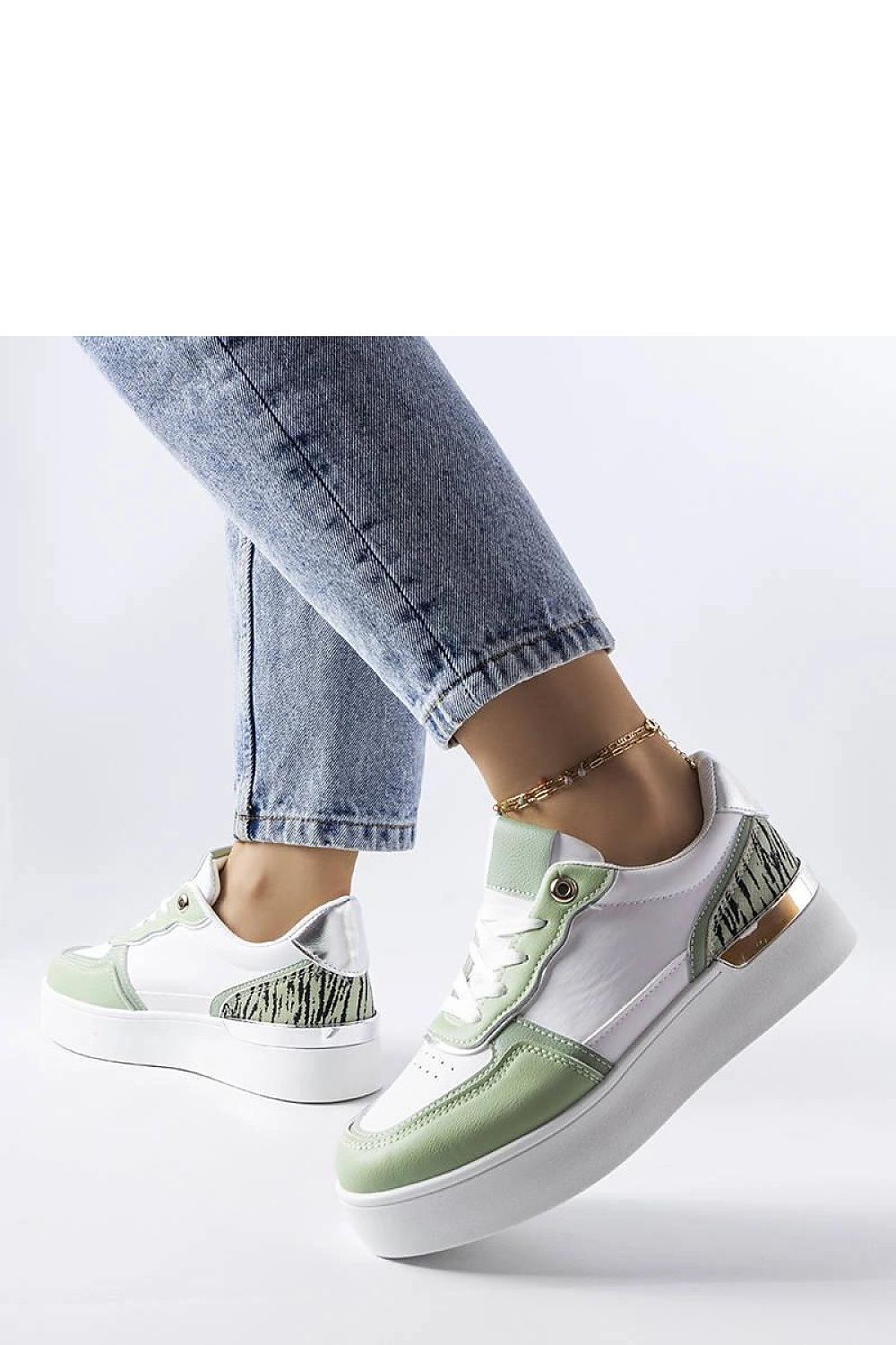   Zielone sneakersy na platformie Tooele - Solea 