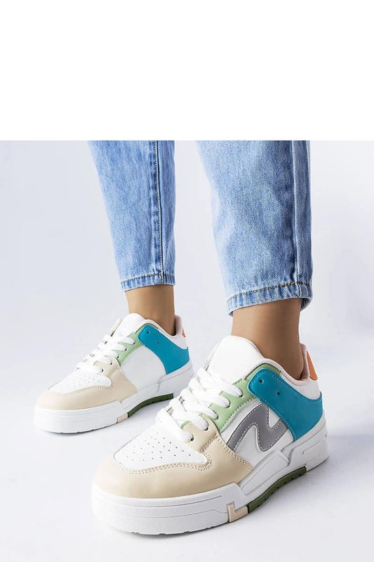   Beżowo-niebieskie buty na platformie Harter - Solea 