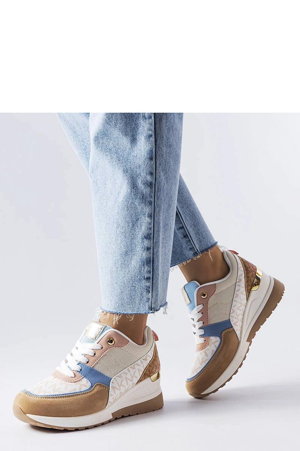   Beżowo-niebieskie sneakersy Mireault - Solea 