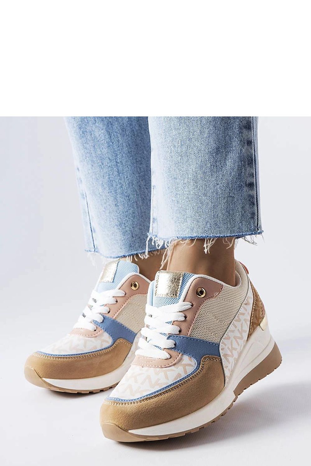   Beżowo-niebieskie sneakersy Mireault - Solea 