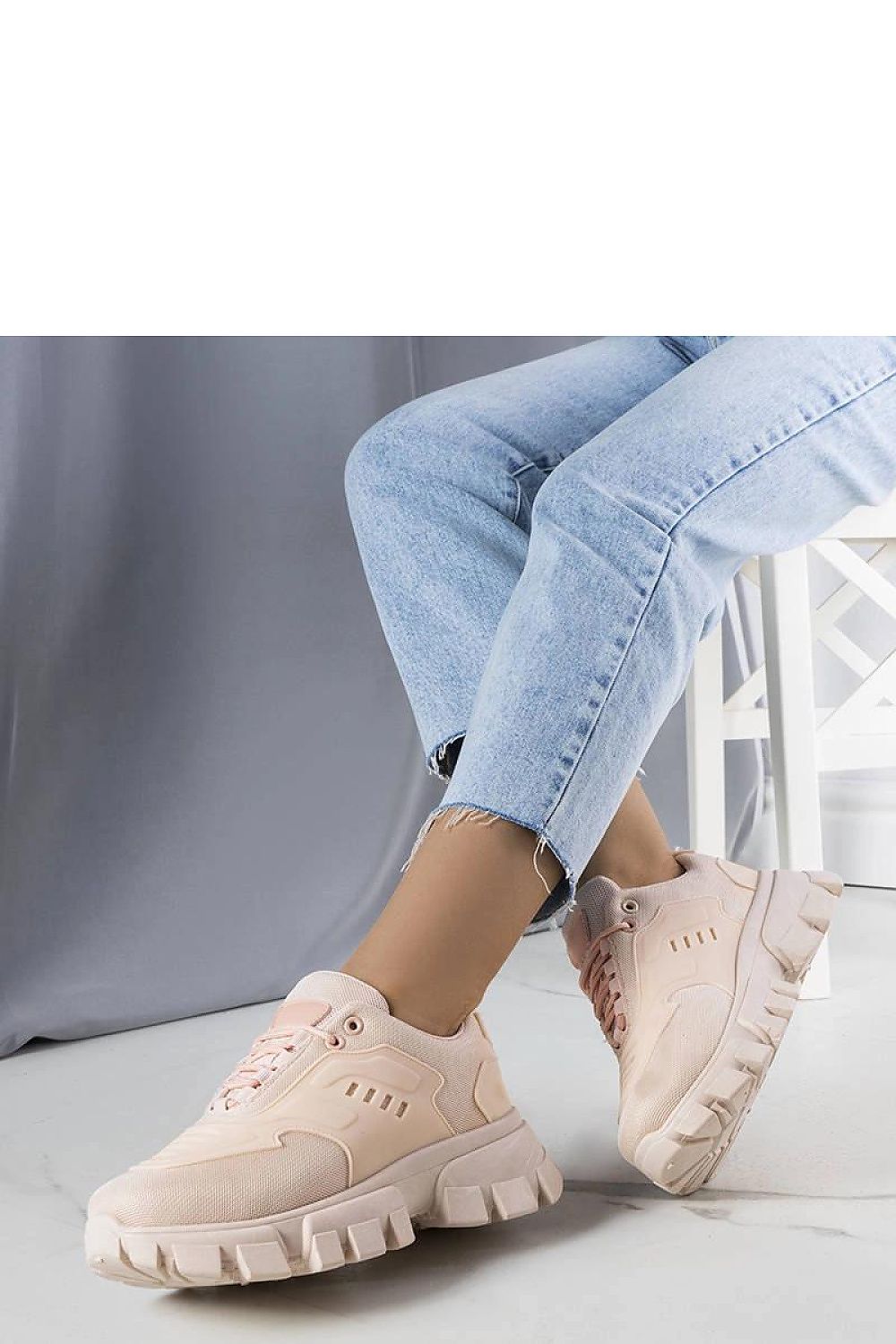   Różowe sneakersy na masywnej podeszwie Inez - Solea 