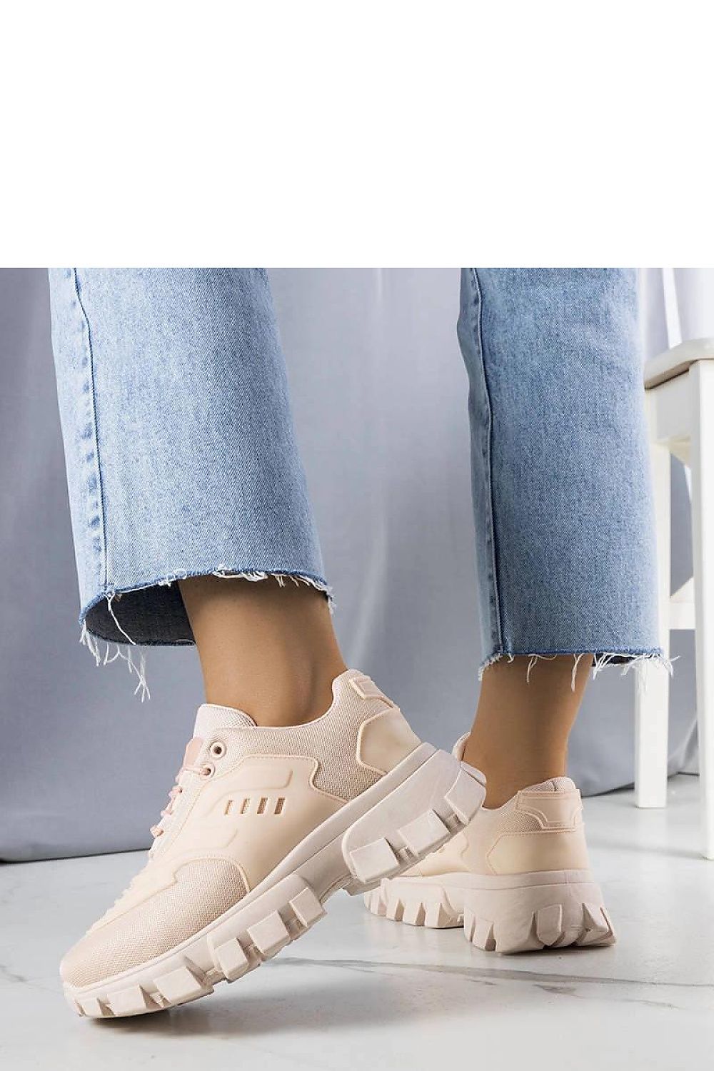   Różowe sneakersy na masywnej podeszwie Inez - Solea 