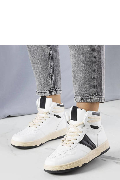  Biało-czarne sneakersy za kostkę Robin - Solea 