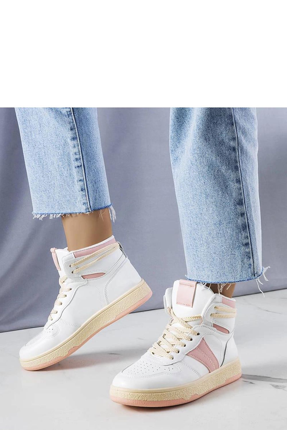   Różowe sneakersy za kostkę Robin - Solea 