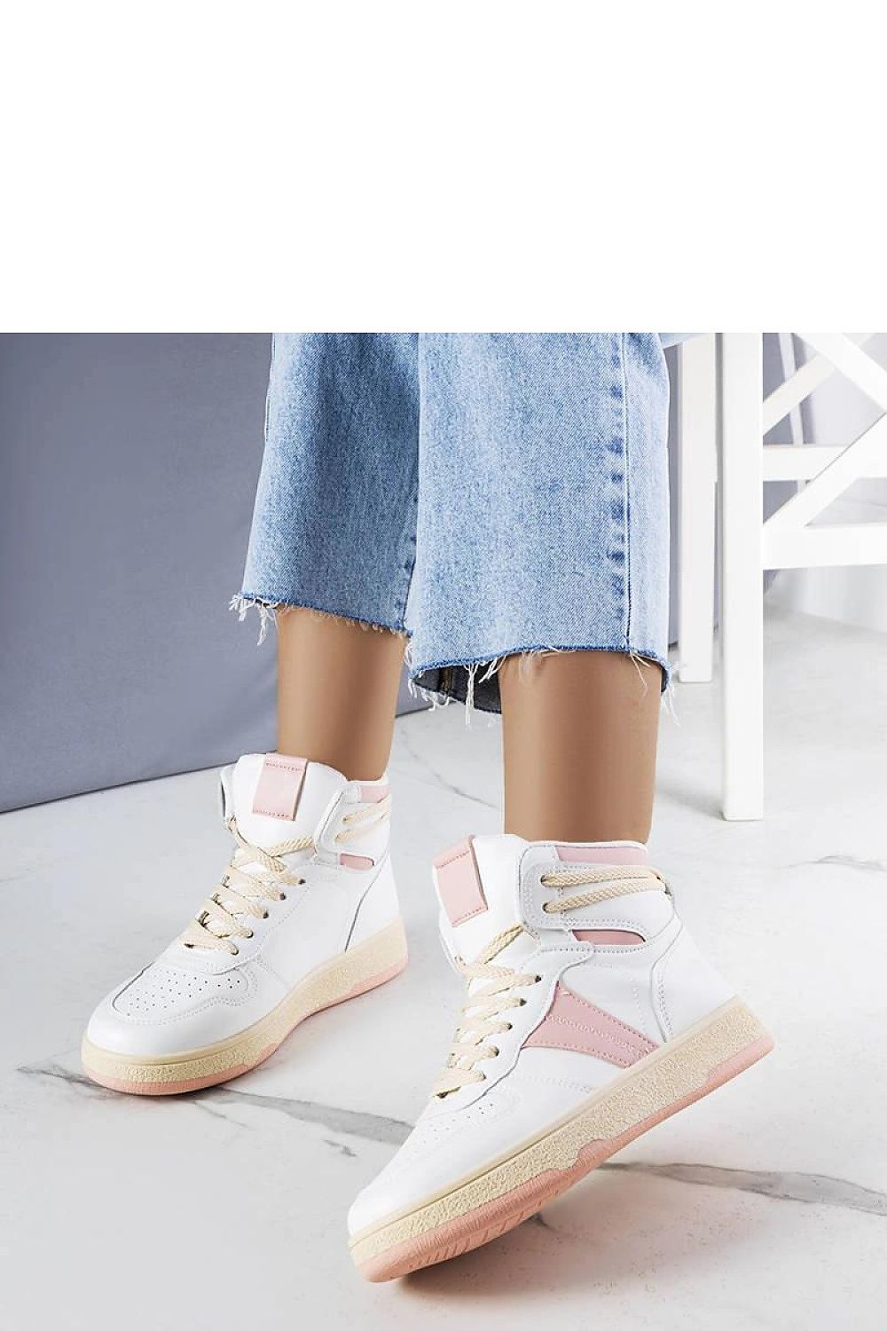   Różowe sneakersy za kostkę Robin - Solea 