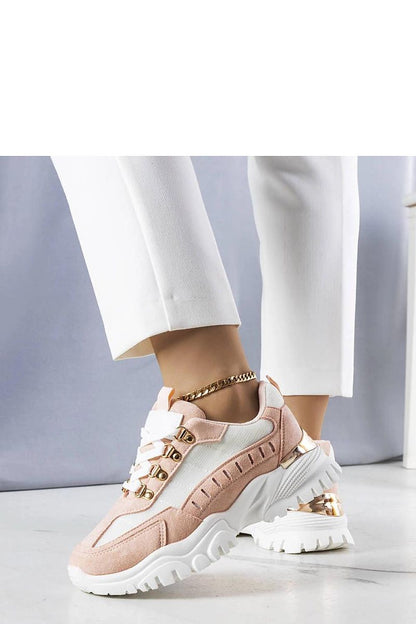   Biało-różowe sneakersy Mindy - Solea 