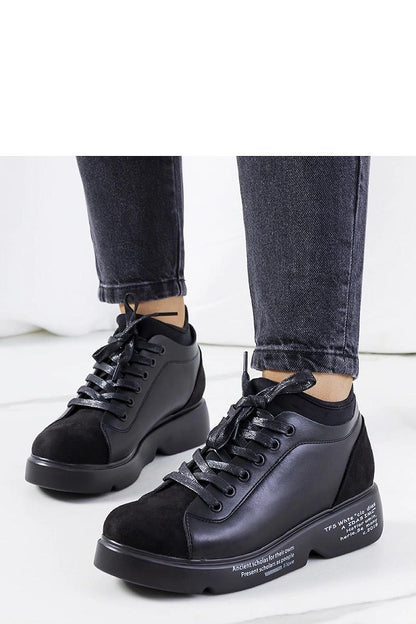   Czarne sneakersy na wysokiej podeszwie Ambly - Solea 