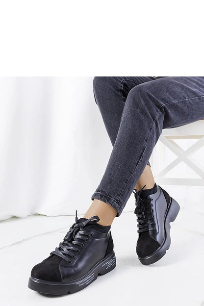   Czarne sneakersy na wysokiej podeszwie Ambly - Solea 
