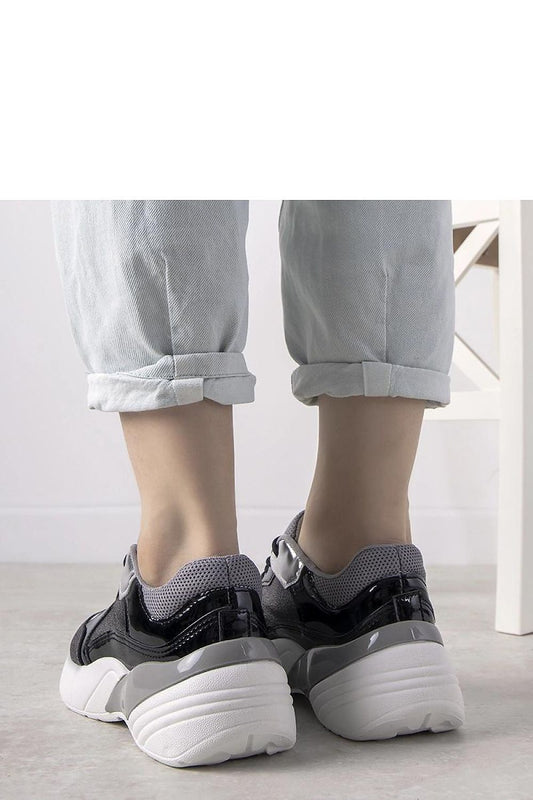   Czarne sneakersy na wysokiej podeszwie Rude - Solea 