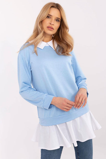   Bluzka Model MI-BZ-A5997.49 Light Blue - Italy Moda 