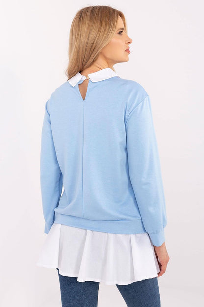   Bluzka Model MI-BZ-A5997.49 Light Blue - Italy Moda 