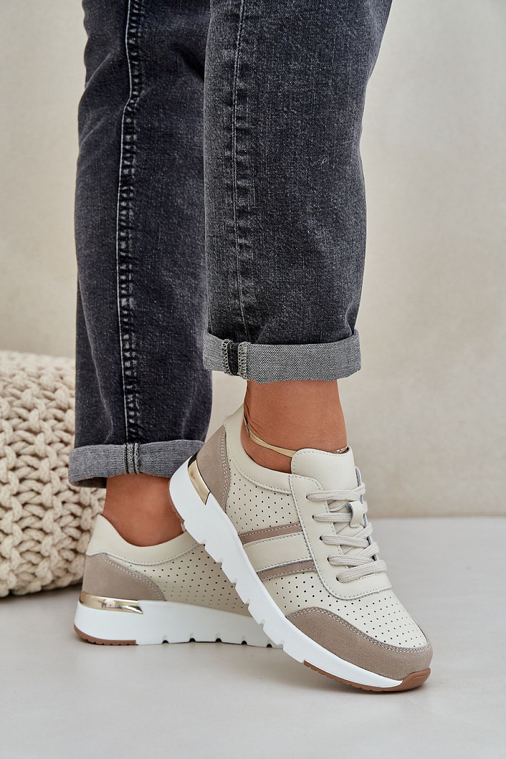   Buty Sportowe Model Norlexia 25SP32-8485 Beige - Step in style 