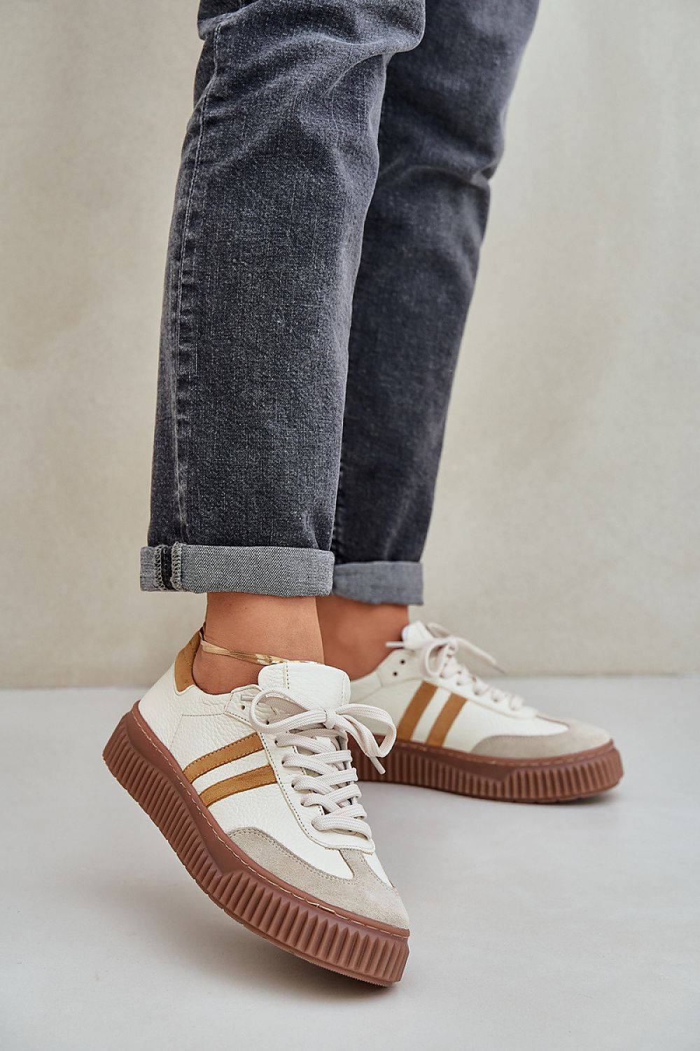   Buty Sportowe Model Zazoo N1068S6 Beige - Step in style 
