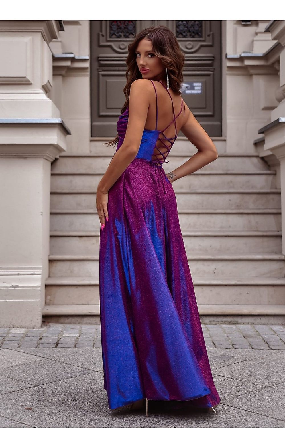  Sukienka Model Valeria Lux 001171. Multi Violet/Navy - With You 
