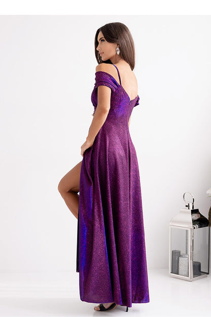  Sukienka Model Walentina Lux 001117. Multi Violet/Navy - With You 