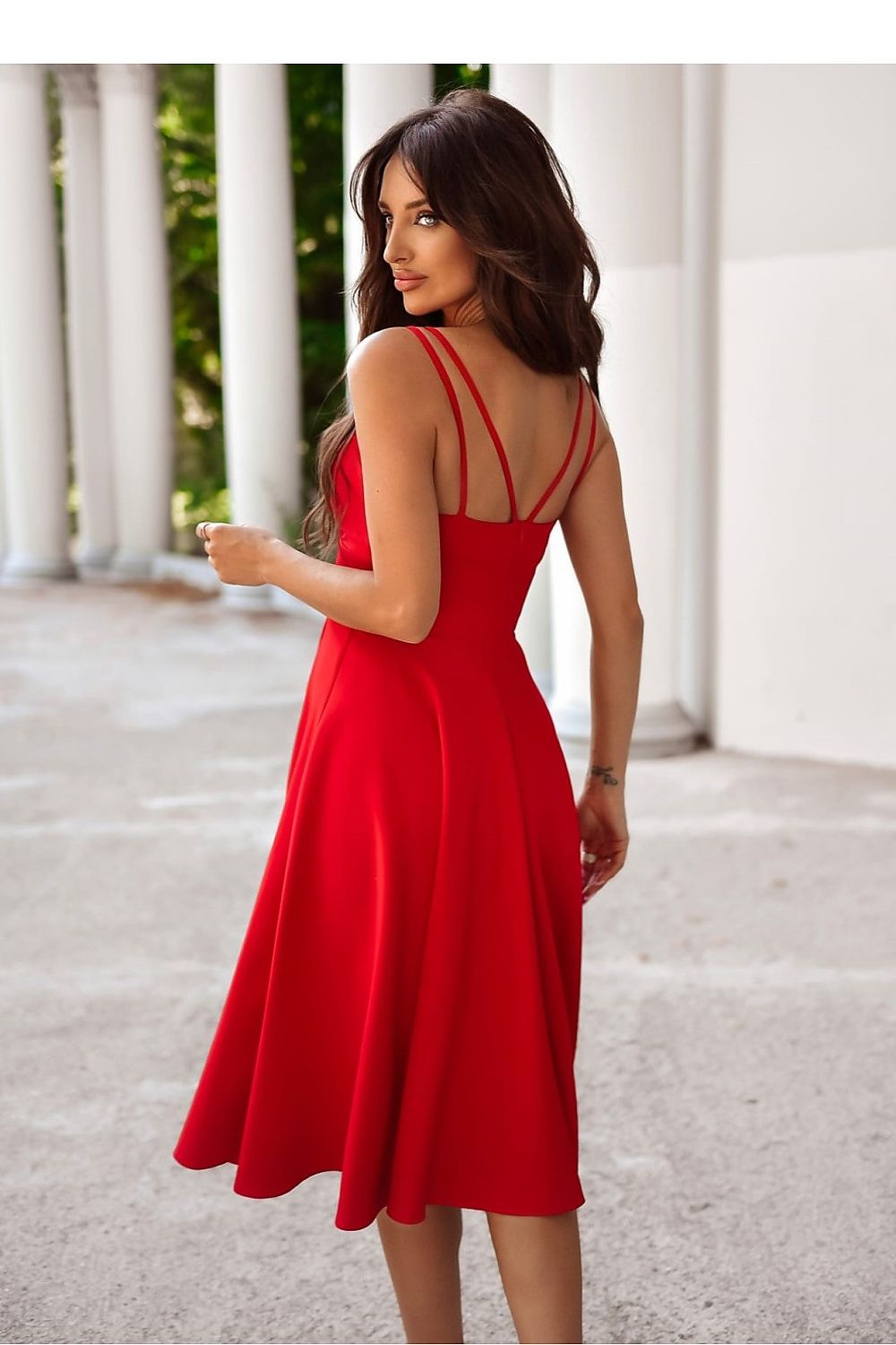  Sukienka Model Tifani 7/8 001140. Red - With You 