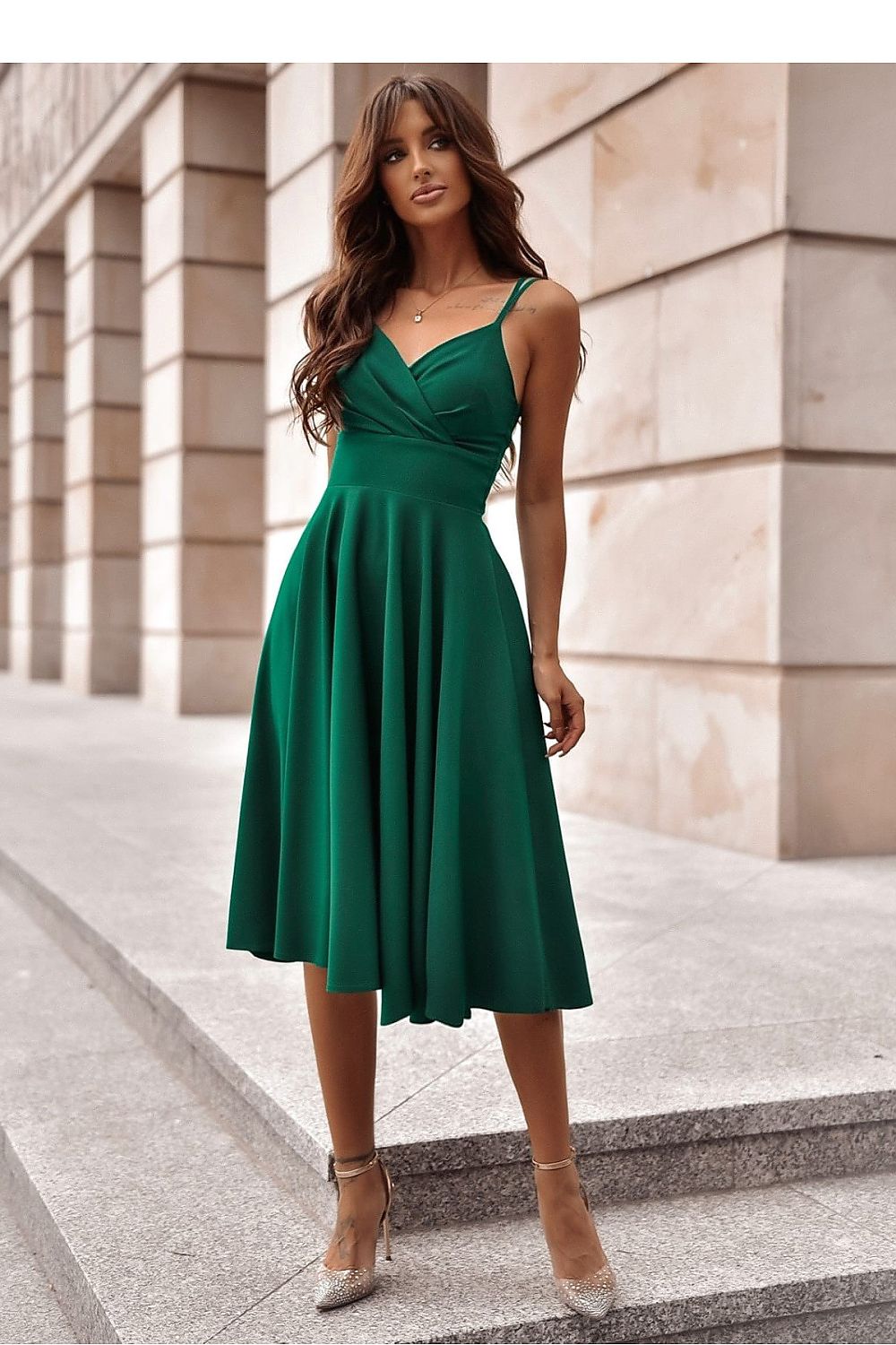  Sukienka Model Tifani 7/8 001140. Green - With You 