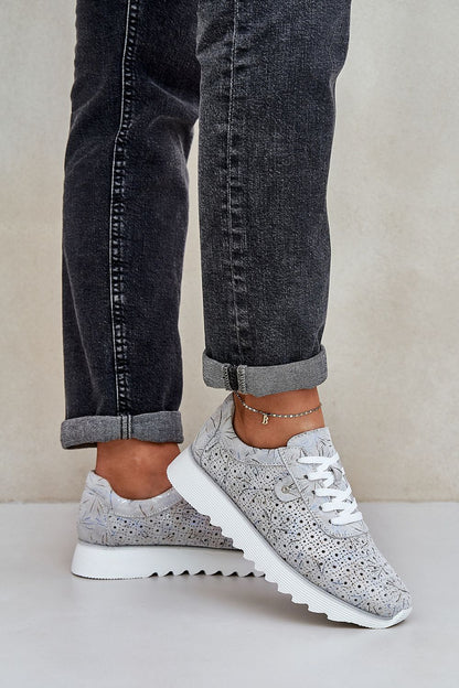   Buty Sportowe Model DA LR51-635 Silver - Step in style 