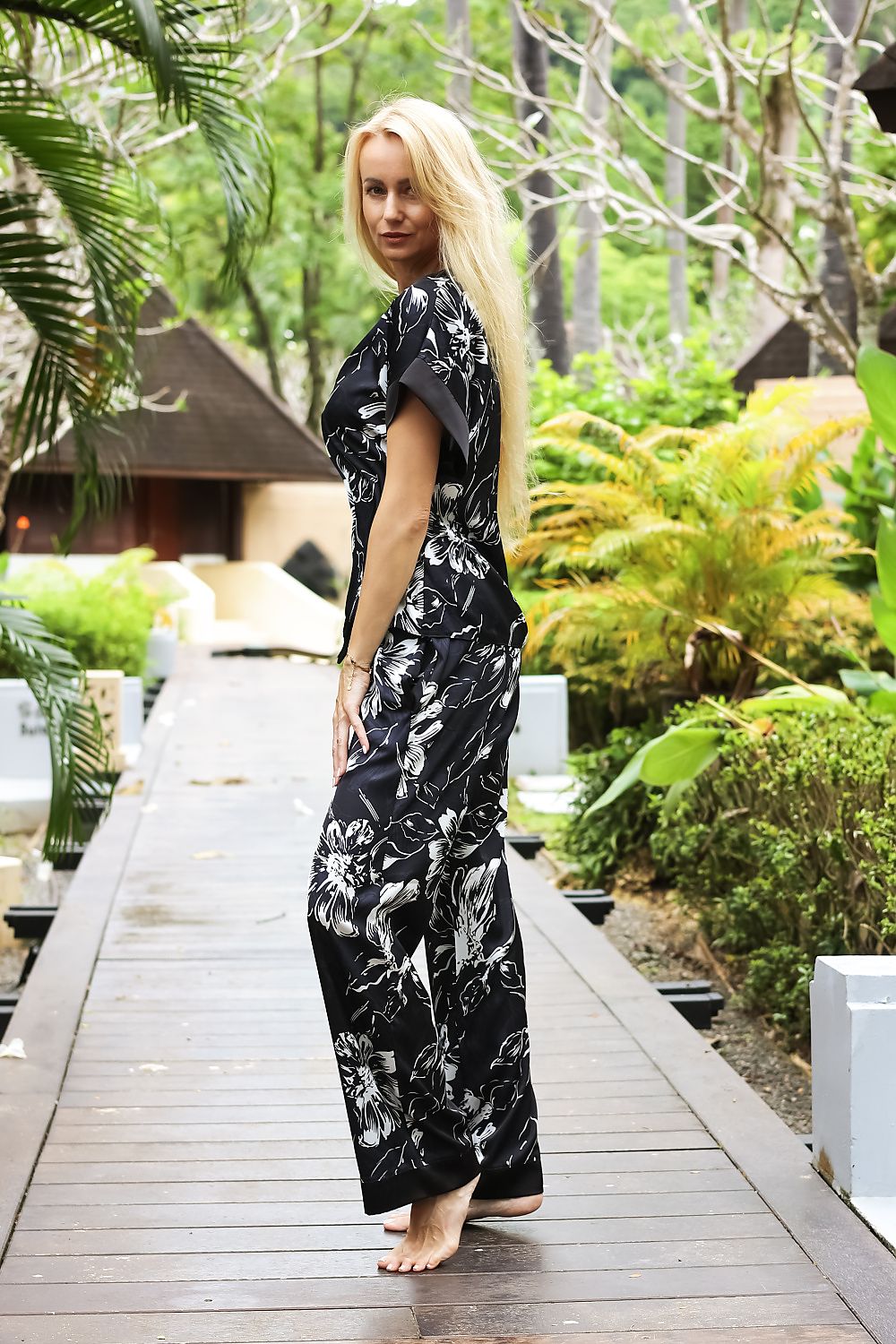  Piżama Komplet Model Alicudi satyna Glamour - Kalimo 