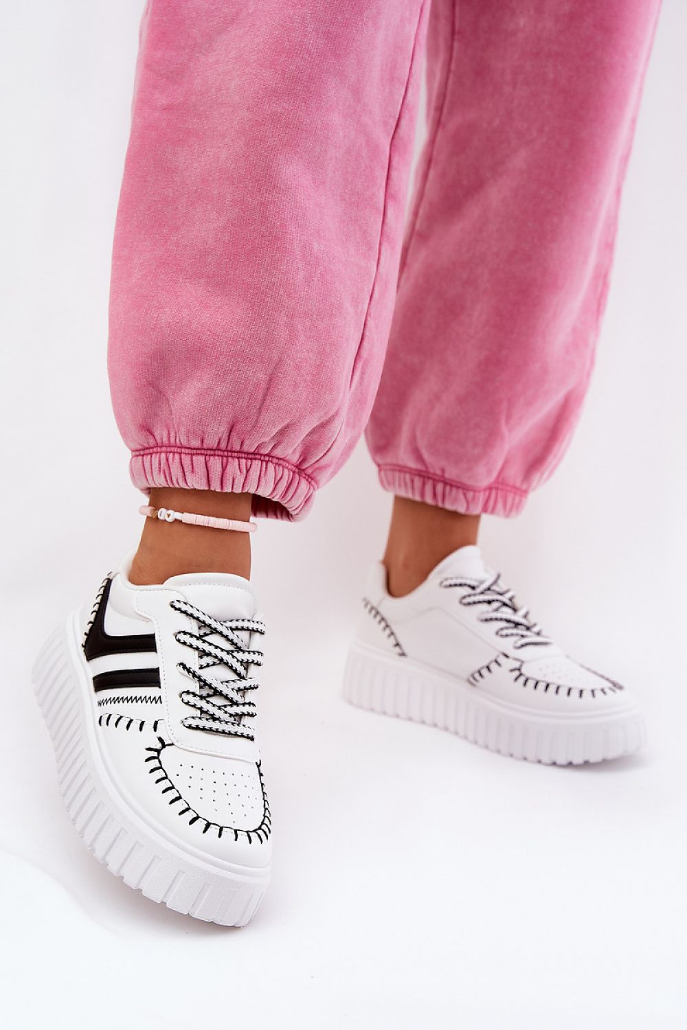   Buty Sportowe Model Ofenale B0-158 White/Black - Step in style 