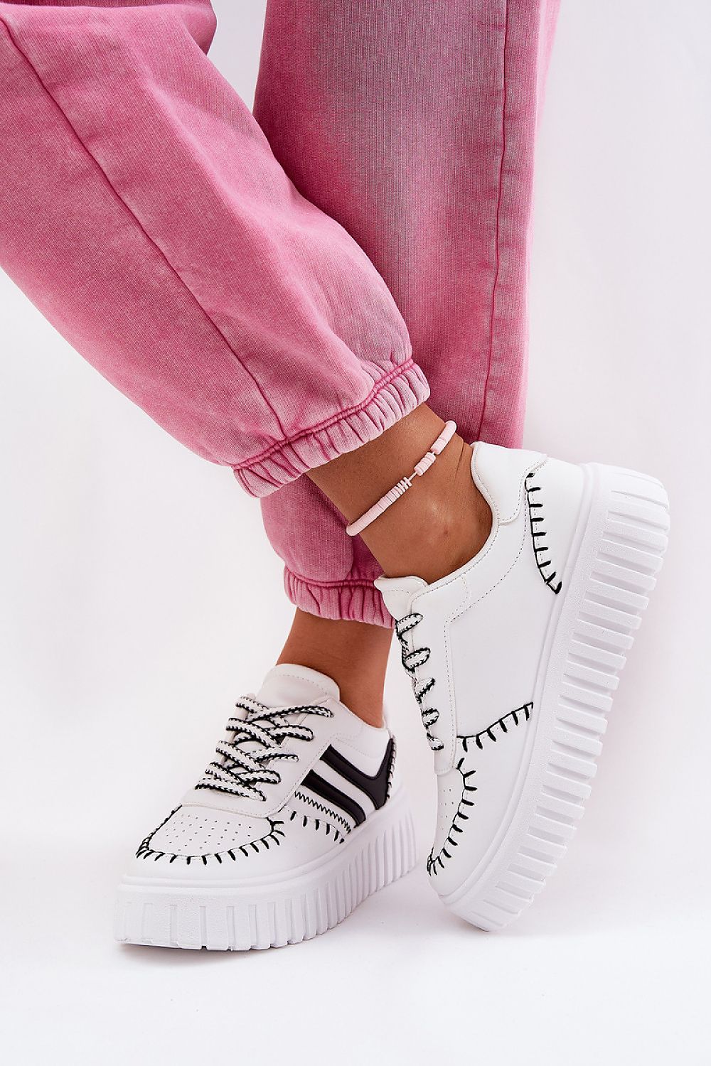  Buty Sportowe Model Ofenale B0-158 White/Black - Step in style 