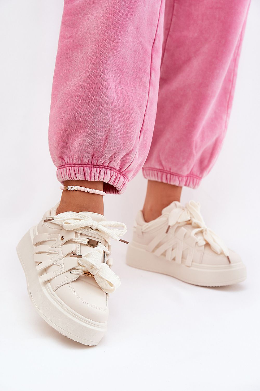   Buty Sportowe Model Penolle 8927 Beige - Step in style 