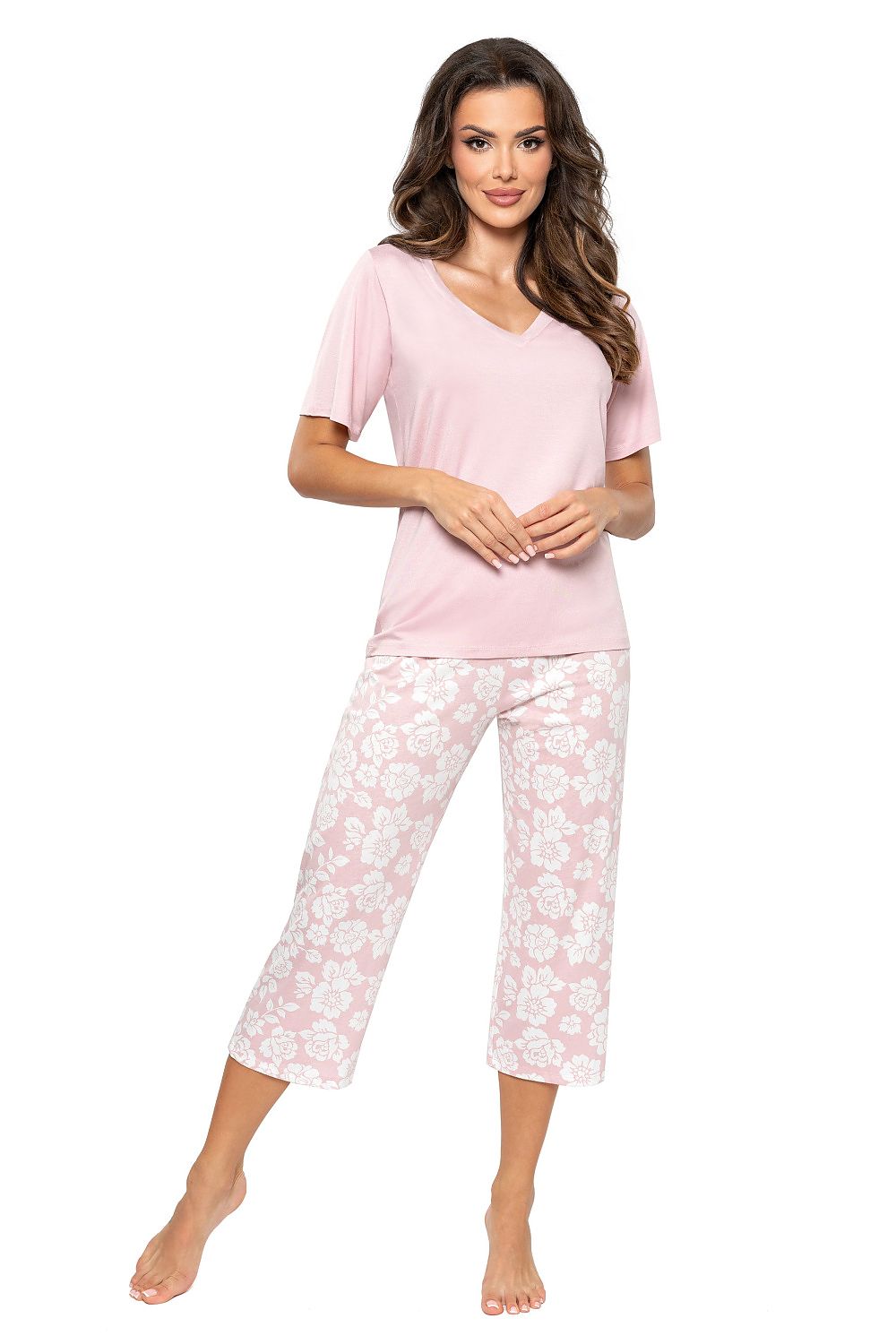  Piżama Damska Model Rosalia 3/4 197758 Powder Pink - Donna 
