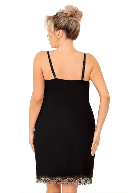   Koszula Nocna Model Hana II Plus Size 197776 Black - Donna 