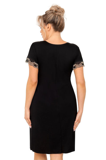   Koszula Nocna Model Hana Plus Size Black - Donna 