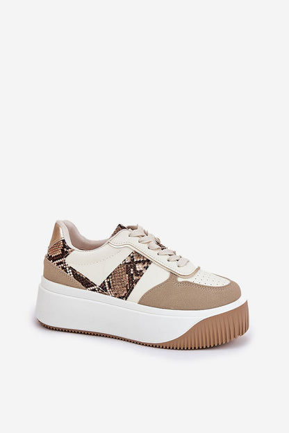   Buty Sportowe Model Telanila PL360 Beige Wzór - Step in style 