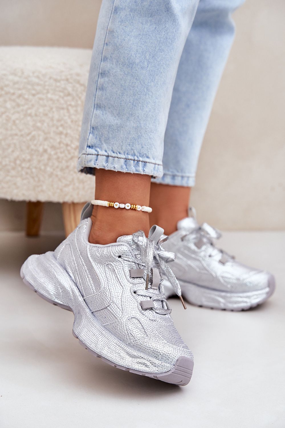   Buty Sportowe Model Porrot YY-102 Silver - Step in style 