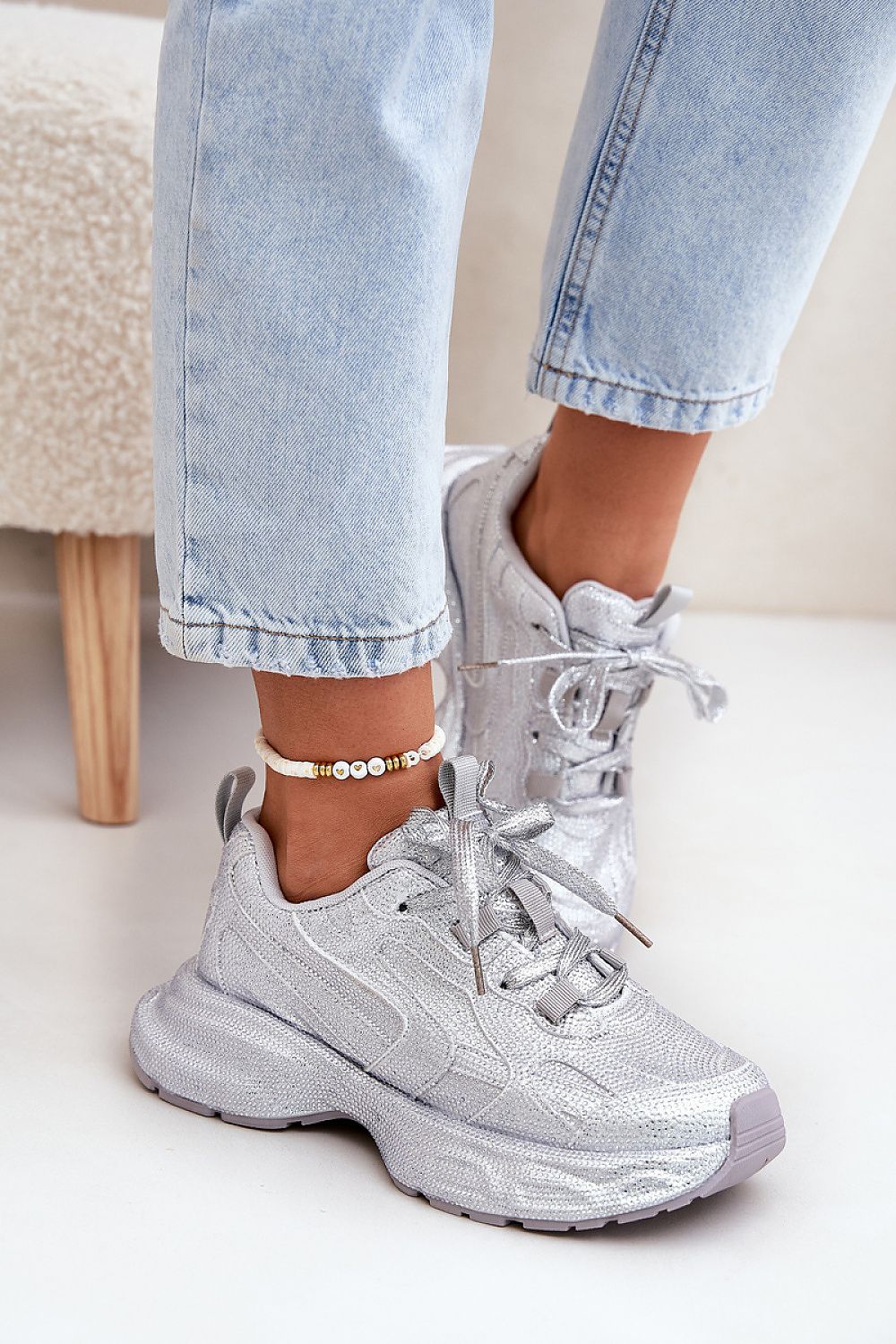   Buty Sportowe Model Porrot YY-102 Silver - Step in style 