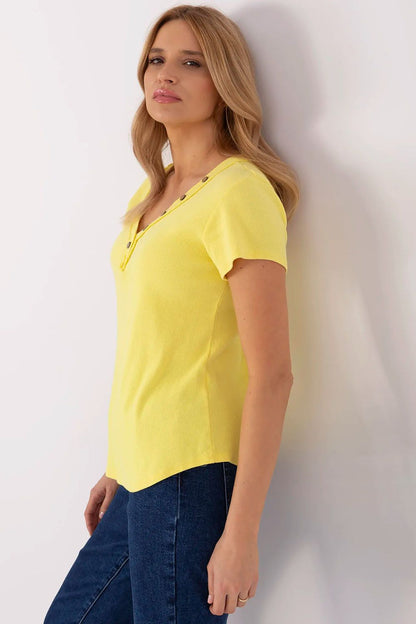   Bluzka Model DHJ-BZ-25168.00 Yellow - Italy Moda 