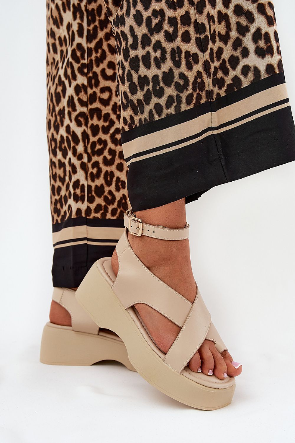  Sandały Model Tenzorus WS-001 Beige - Step in style 